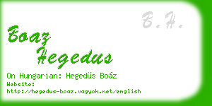 boaz hegedus business card